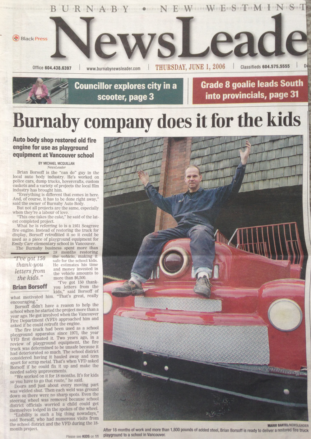 Burnaby News Leader June 1 2006